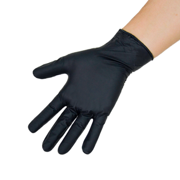 Guante Nitrilo Desechable sin Polvo (Paq. con 100 Pieza) APP Negro G-N402-BK - 2